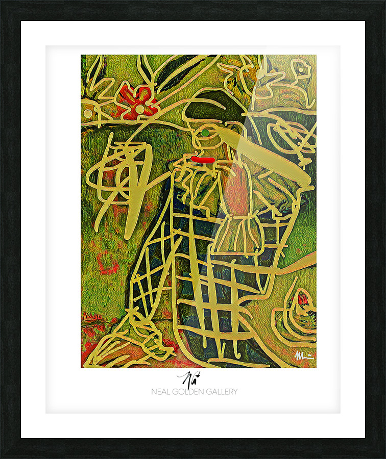 Harlequin Lady Picture Frame print