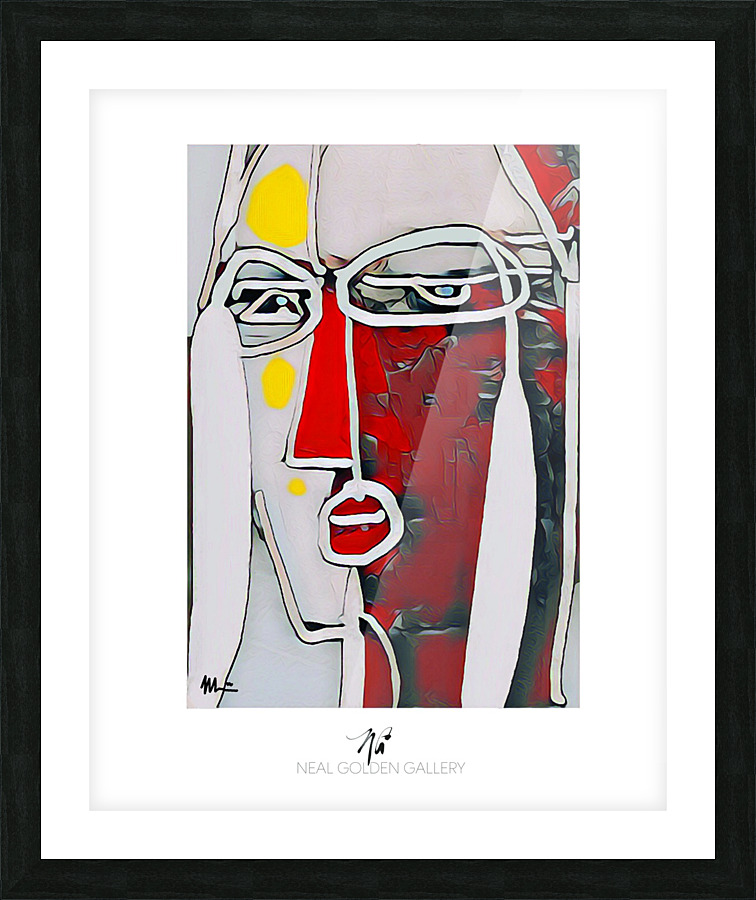 Red Face Picture Frame print