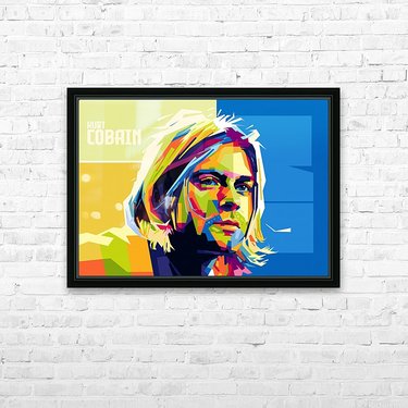 kurt cobain by artwork poster Wall Art