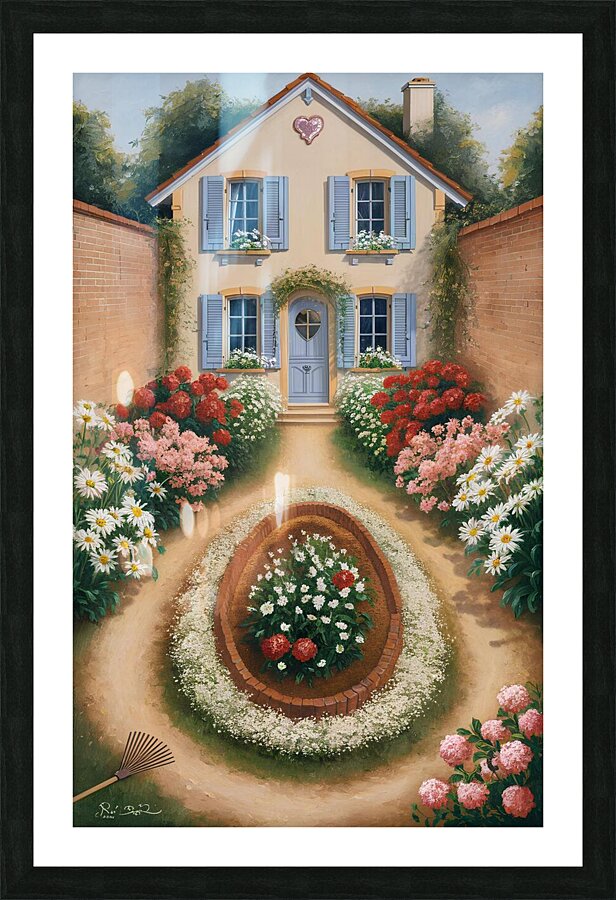 Provencal Serenity: Garden Charm.  Picture Frame print