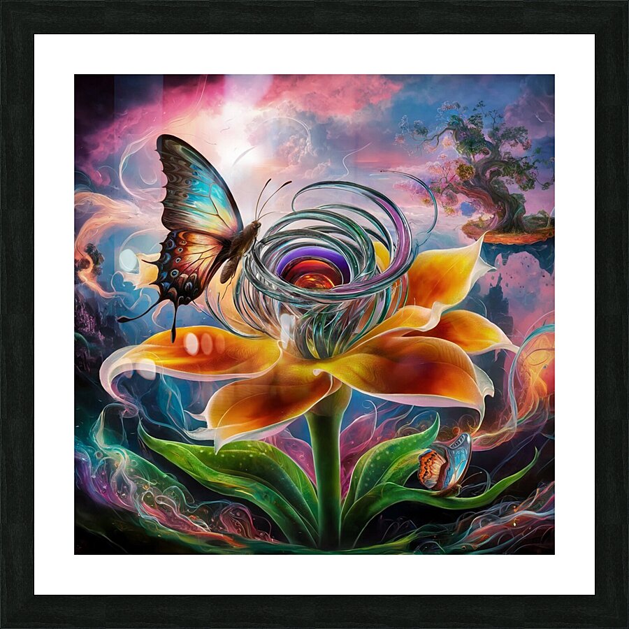 Enchanted Bloom: Butterflys Dance.  Picture Frame print
