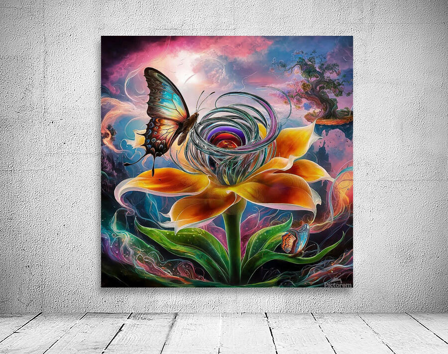 Enchanted Bloom: Butterflys Dance.  Wall Preview