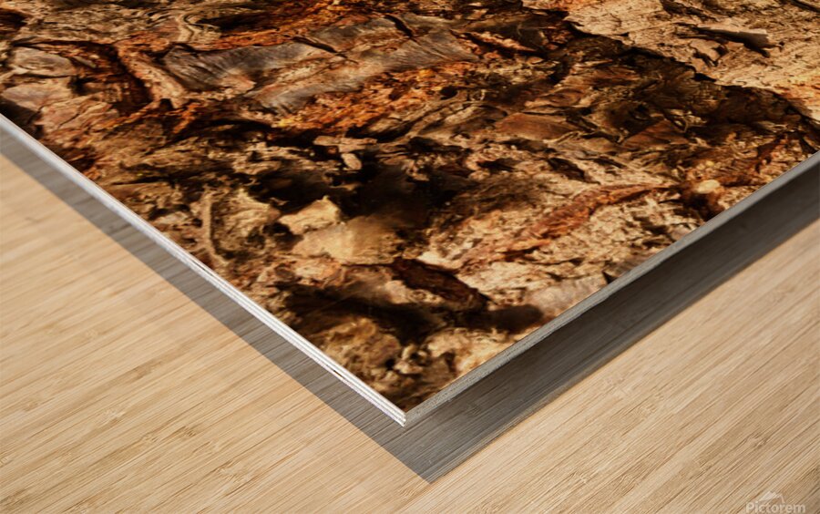 flatBark21 Wood print