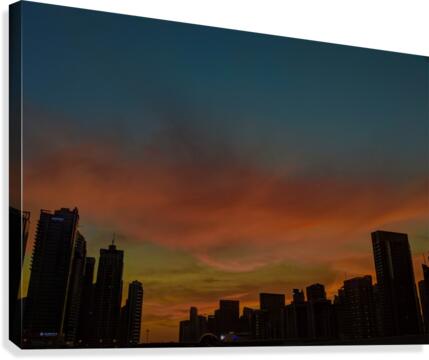Dubai at night Canvas Print