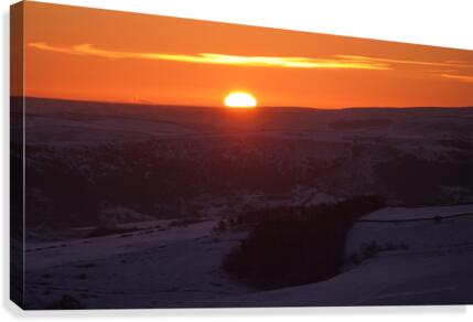 Sunset Peak District Mam Tor  Canvas Print