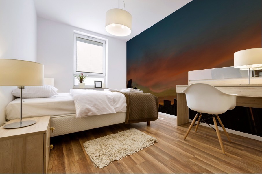 Dubai at night Mural print