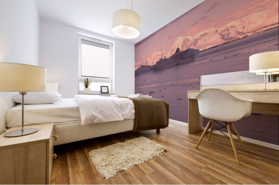 Antarctica sunset  Mural print