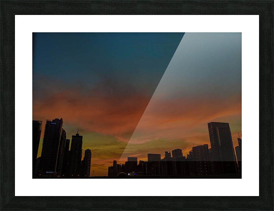 Dubai at night Picture Frame print