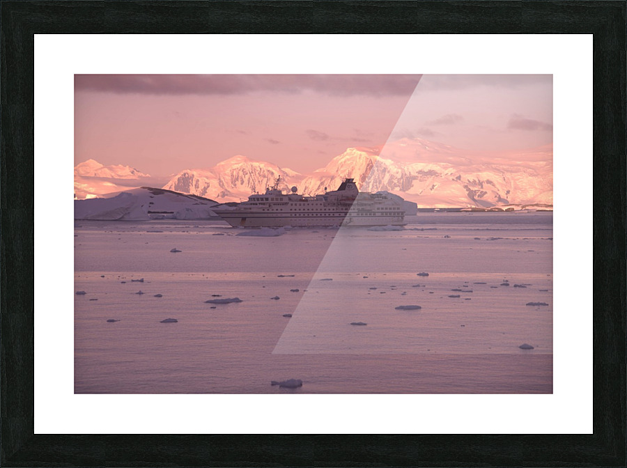 Antarctica sunset  Picture Frame print