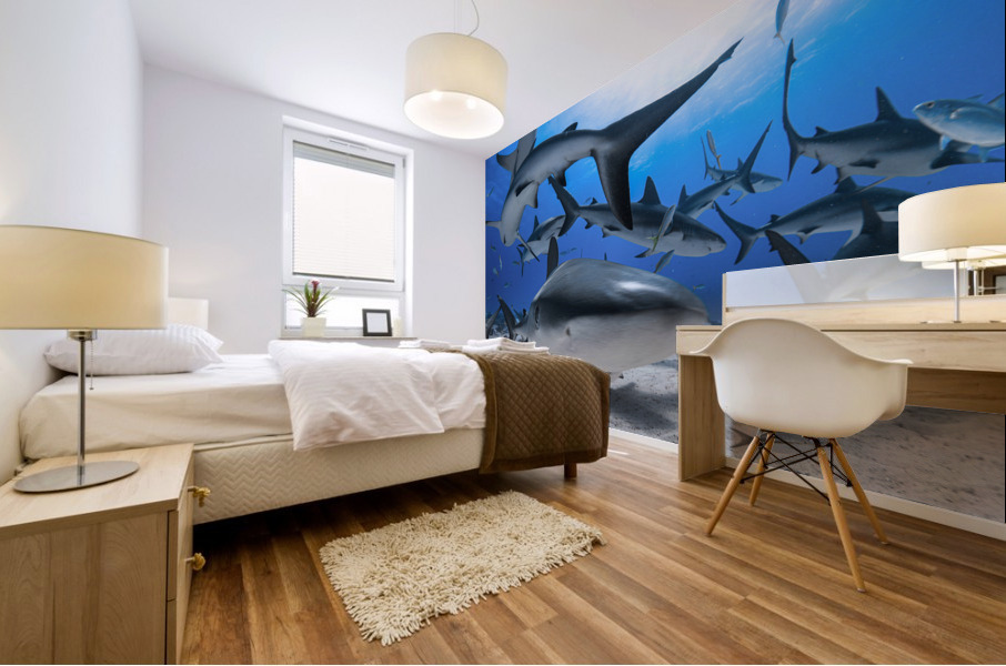 Cerulean Cyclone Mural print