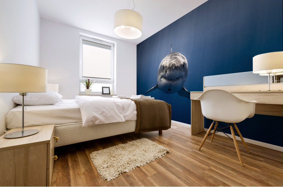 Blue Sneer Mural print