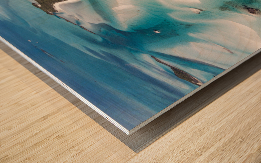 Exuma Azure Wood print