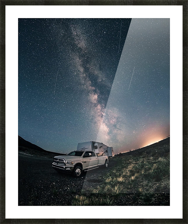 Truck At Night  Picture Frame print