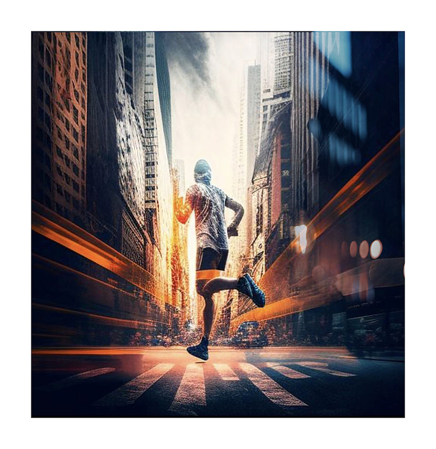 THE RUN Picture Frame print