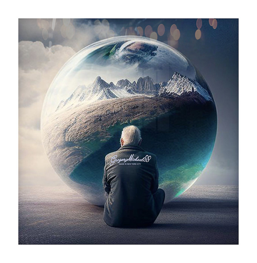 NEW WORLD Picture Frame print