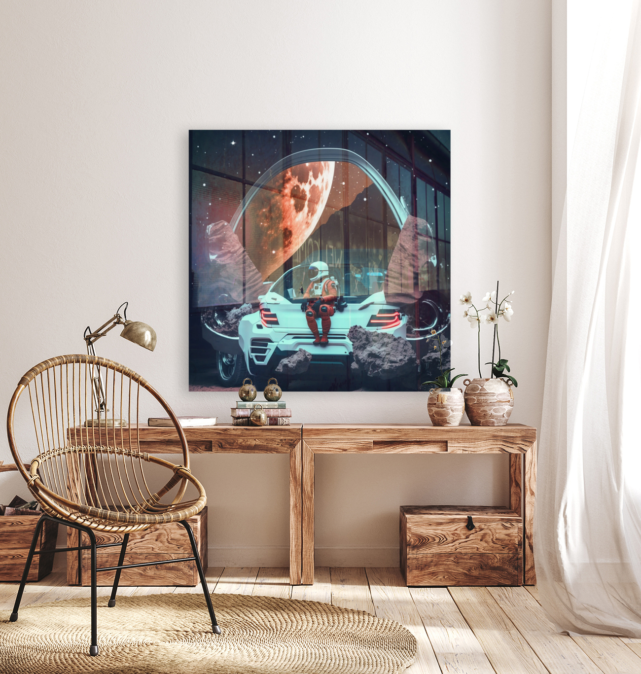 Astronaut On BMW Reproduction