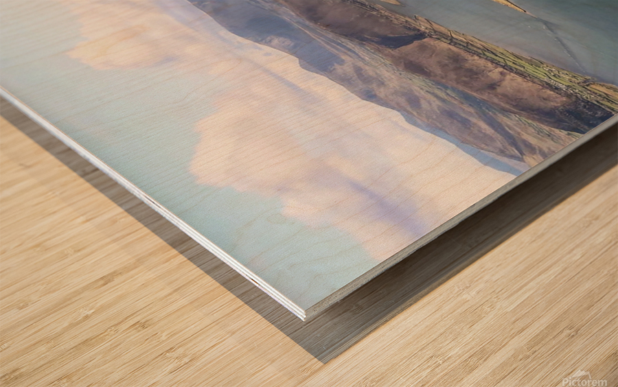 Mountain Waves Wood print