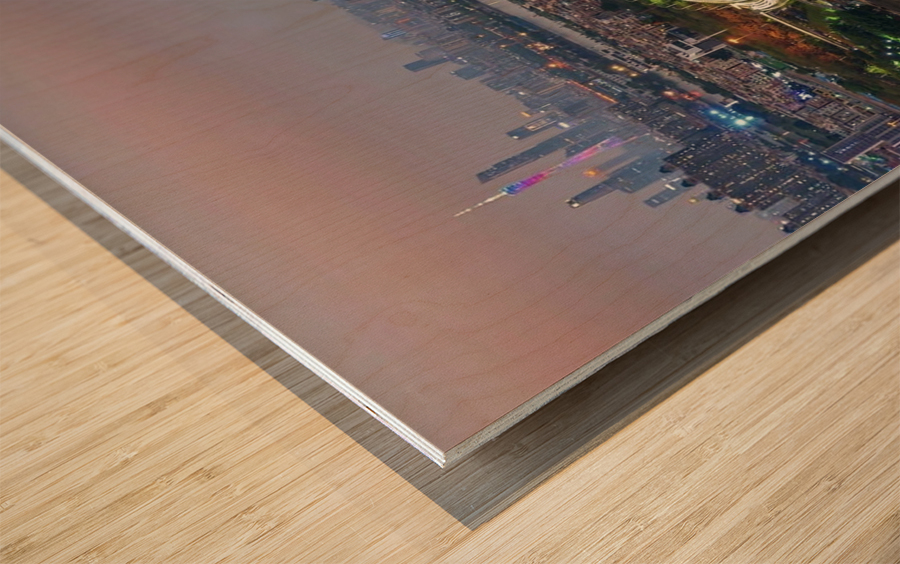 City Of Love Wood print