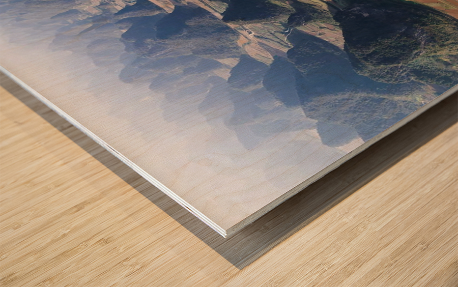 Hilly View s Wood print