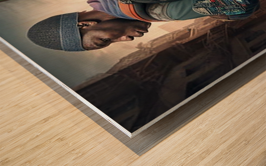 THE WORLD ON MY BACK Wood print