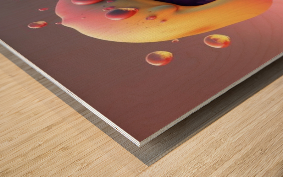 SLIMEY BUBBLES Impression sur bois