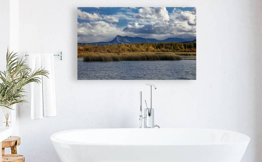 Blackfeet Nation Pond & Glacier National Park Peaks Fall Colors  69A9751 T Pict by Jim Ward