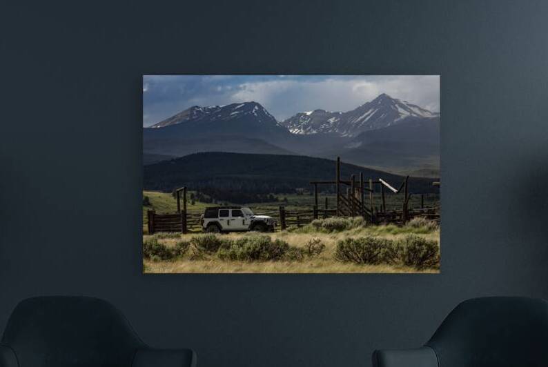 Jeep Wrangler at Corrals Evans Mountain Rocky Mountains 69A6262 T Pict by Jim Ward