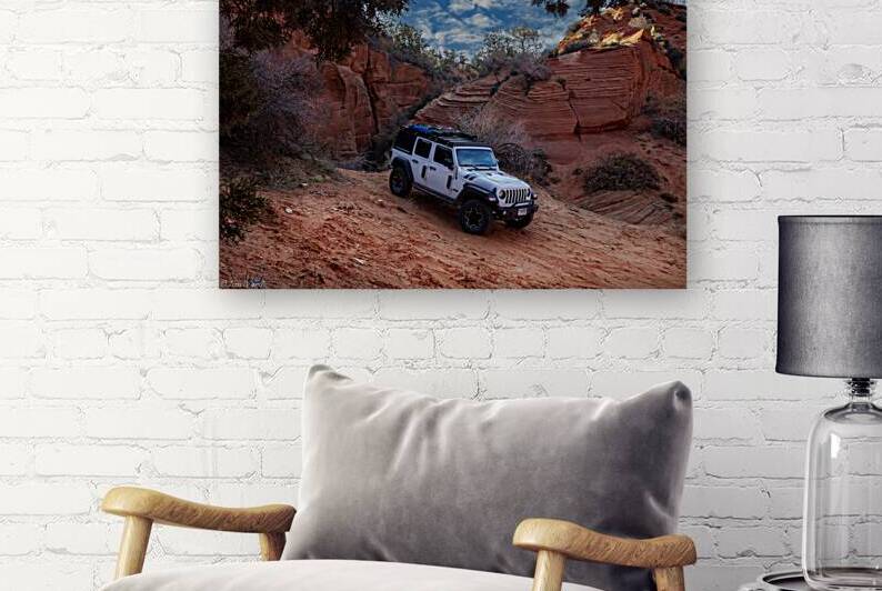 Jeep Wrangler Peek A Boo Slot Canyon Utah 69A2259 T Pict by Jim Ward