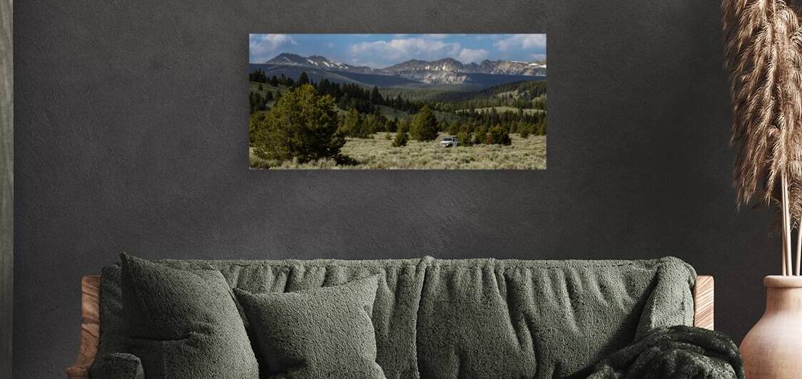 Jeep Wrangler before Montana Pintlar Mountains Rocky Mountains 69A6182 T Pict by Jim Ward