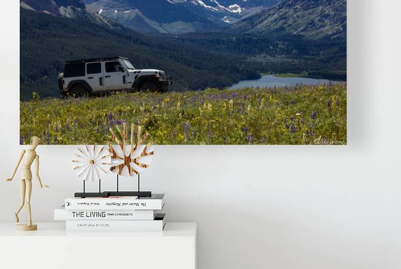 Jeep Wrangler on Blackfeet Nation Horizon before Glacier National Park Peaks 69A7340 T Pict by Jim Ward