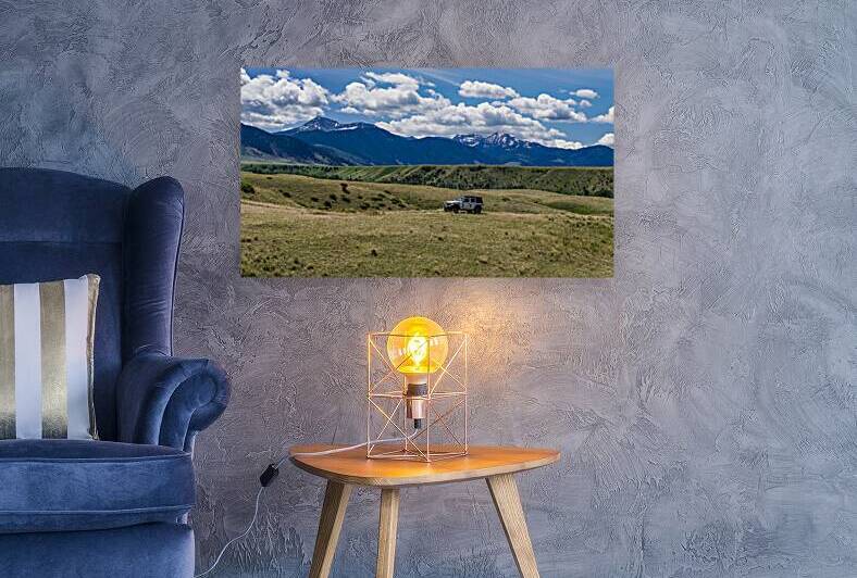 Jeep Wrangler on Horizon before Rocky Mountains 37 0010 D T Pict by Jim Ward