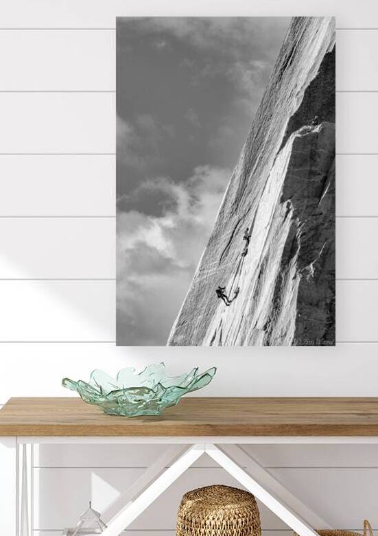 Rock Climber on El Capitan in Yosemite Black & White 69A1834 bw T Pict by Jim Ward