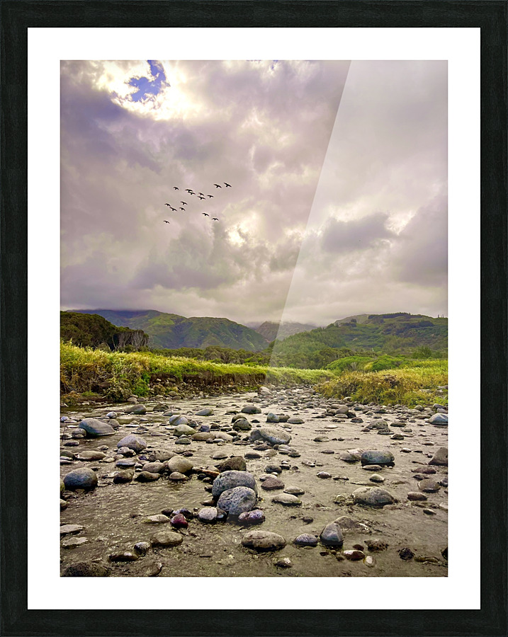 A Valley Below Picture Frame print