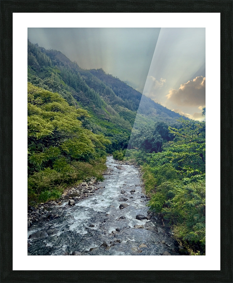 Iao Stream Picture Frame print