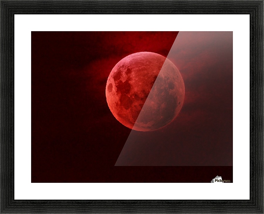 One Red Moon Picture Frame print