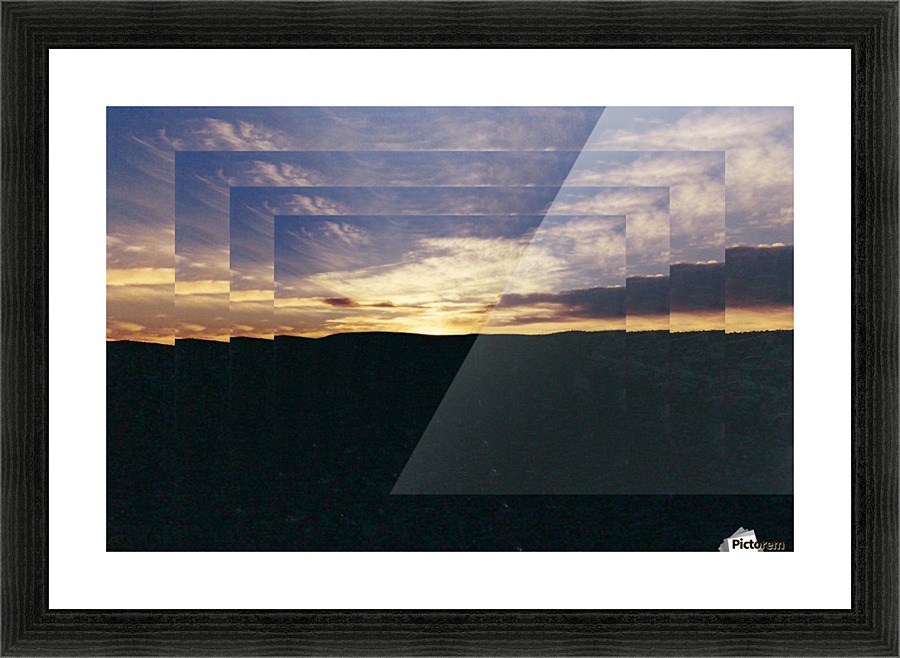 A  Manipulated Sunset Picture Frame print