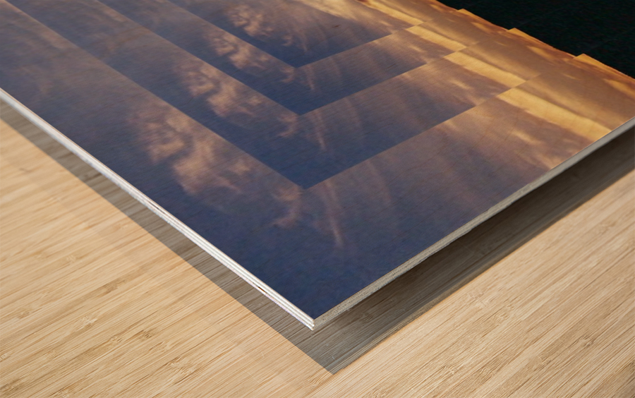 A  Manipulated Sunset Wood print