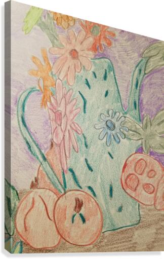 flower vessal drawing Canvas Print