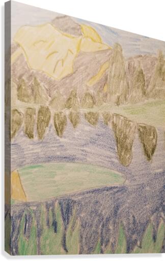 mountains drawing Canvas Print