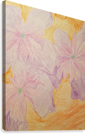 burgundy flower drawing Canvas Print