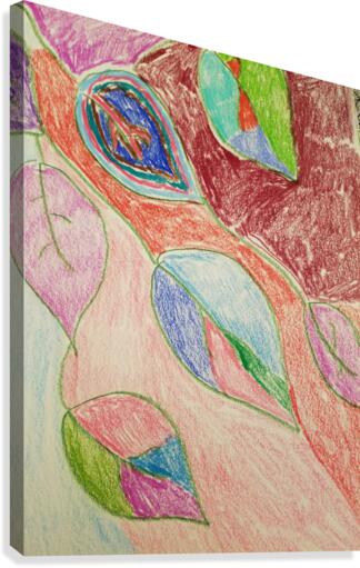 falling leaves drawing Canvas Print