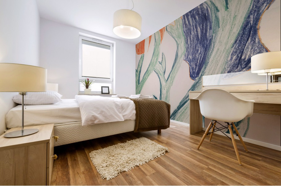 midland flowers Mural print