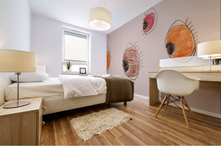 eye drawing Mural print