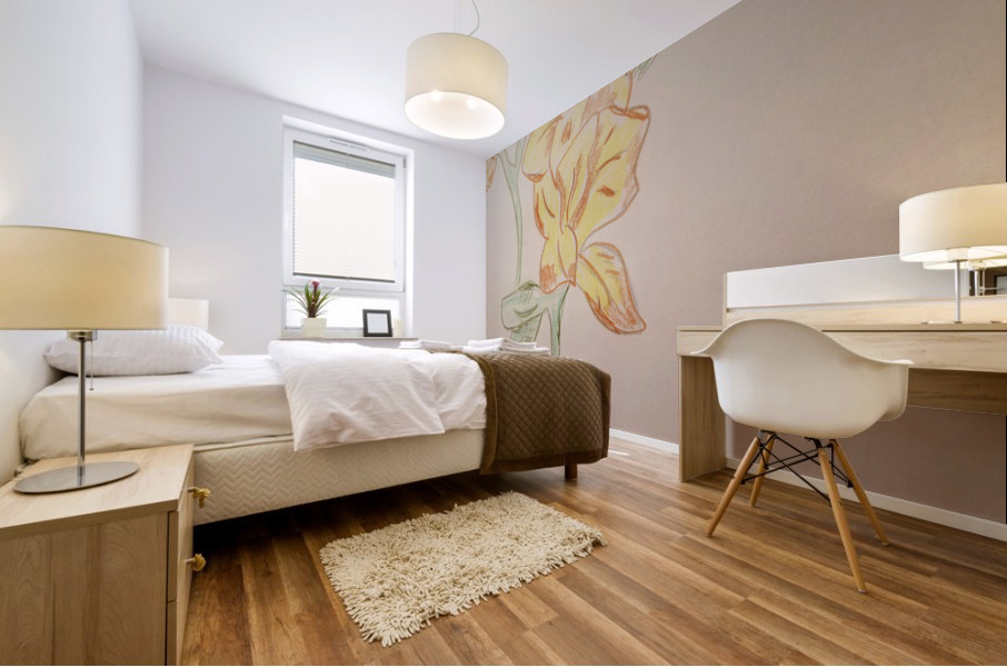 Zereon flower drawing Mural print