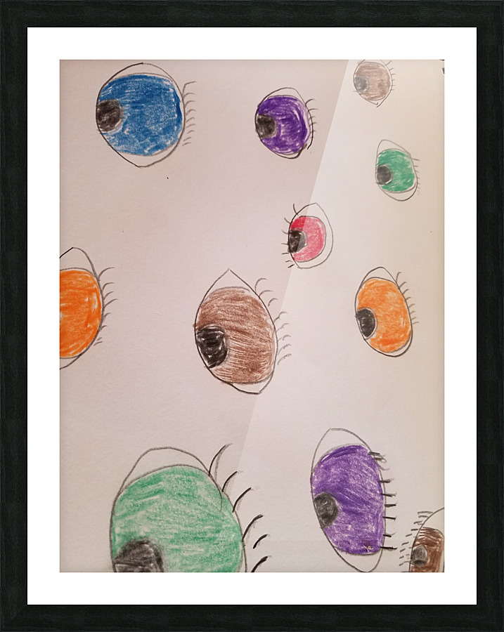 eye drawing Picture Frame print