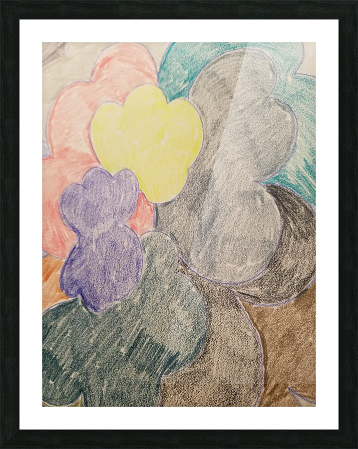 bubble color drawing Picture Frame print