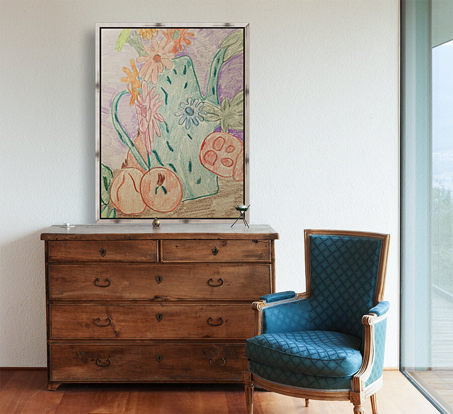 flower vessal drawing Reproduction