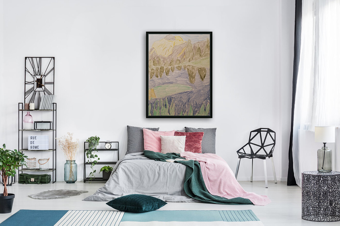 mountains drawing Reproduction