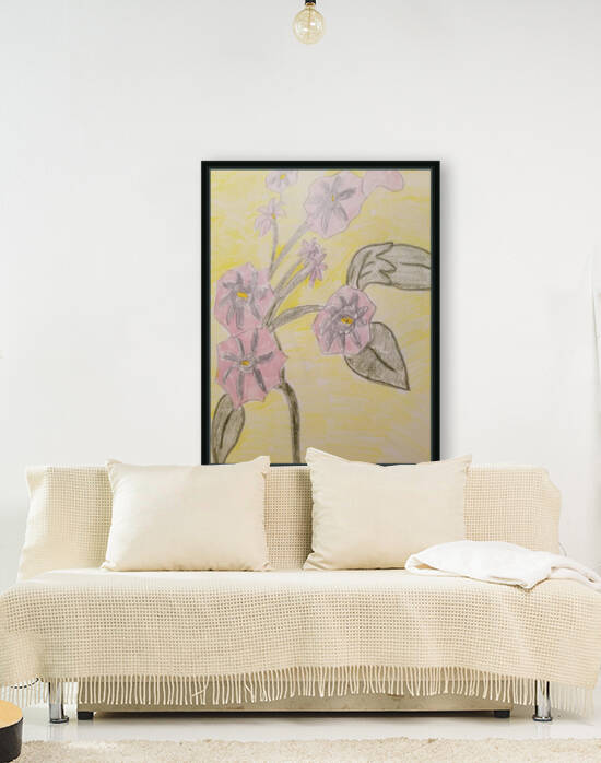 vera flower drawing Reproduction