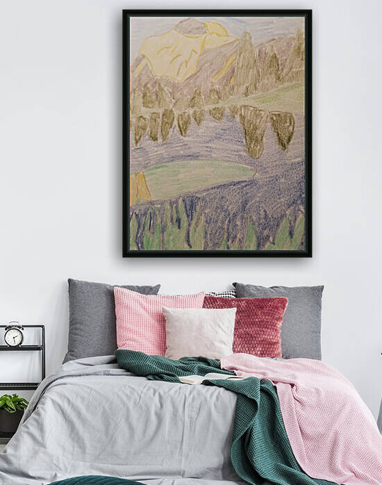 mountains drawing Reproduction